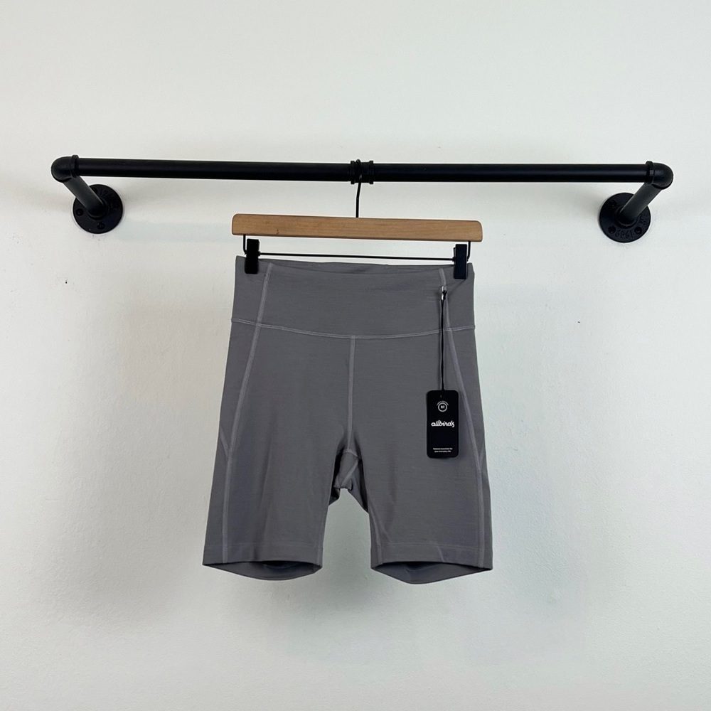 NWT Allbirds Womens Natural Bike Shorts Merino Wool Blend Grey - Picture 6 of 10